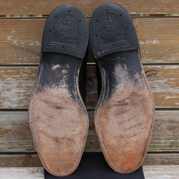 Vintage the McHale Shoe Black Leather Plain Toe Derby, 12 D, Made in Canada - Picture 11 of 12